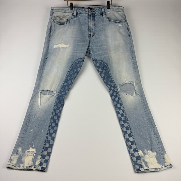 Cult of Individuality Men’s Distressed Checkered Jeans – Size 40x33 - Picture 1 of 10